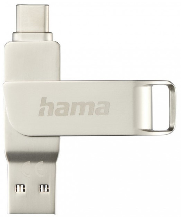 Zdjęcie produktu: Pendrive HAMA C-Rotate Pro USB TYP-C 3.1/USB-A 3.0 128GB 90MB/s Zdjęcie produktu: Pendrive HAMA C-Rotate Pro USB TYP-C 3.1/USB-A 3.0 128GB 90MB/s