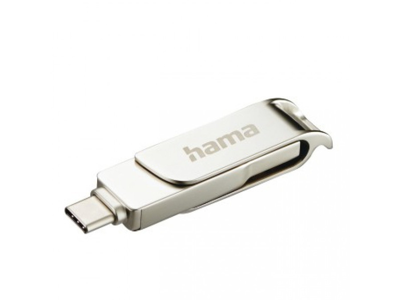 Zdjęcie produktu: Pendrive HAMA C-Rotate Pro USB TYP-C 3.1/USB-A 3.0 128GB 90MB/s Zdjęcie produktu: Pendrive HAMA C-Rotate Pro USB TYP-C 3.1/USB-A 3.0 128GB 90MB/s