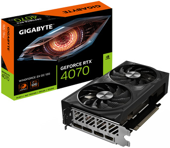 Miniatura produktu: Gigabyte GeForce RTX 4070 WINDFORCE OC 12GB GDDR6X DLSS 3 (GV-N4070WF2OC-12GD)