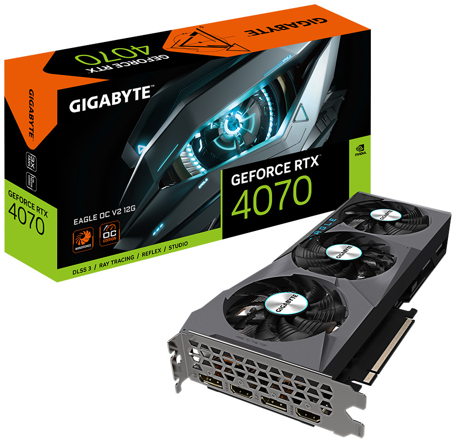 Gigabyte GeForce RTX 4070 Eagle OCV2 12GB GDDR6X DLSS 3 (GV-N4070EAGLE OCV2-12GD) Gigabyte GeForce RTX 4070 Eagle OCV2 12GB GDDR6X DLSS 3 (GV-N4070EAGLE OCV2-12GD)