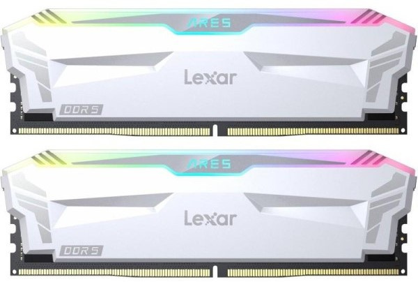 Pamięć Lexar ARES RGB DDR5 32GB (2x16GB) 6400MHz CL32 biała LD5EU016G-R6400GDWA Pamięć Lexar ARES RGB DDR5 32GB (2x16GB) 6400MHz CL32 biała LD5EU016G-R6400GDWA