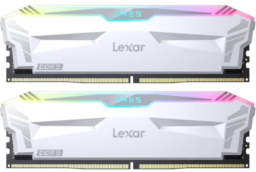 Zdjęcie produktu: Pamięć Lexar ARES RGB DDR5 32GB (2x16GB) 6400MHz CL32 biała LD5EU016G-R6400GDWA Zdjęcie produktu: Pamięć Lexar ARES RGB DDR5 32GB (2x16GB) 6400MHz CL32 biała LD5EU016G-R6400GDWA