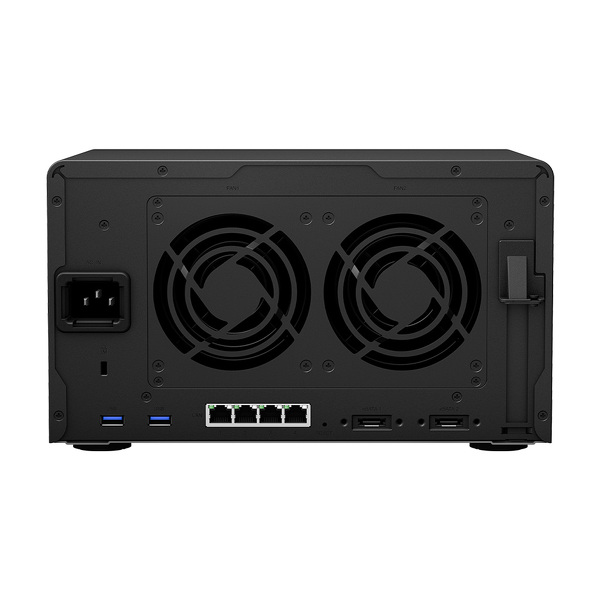 Zdjęcie produktu: Serwer plików Synology DS1621+ 6-bay, SATA 6G, AMD Ryzen V1500B 4-rdzeniowy 2.2GHz, 32G RAM(ZAM) ECC, 2x NVMe, 4xGbE LAN, 3x USB 3.0, 2x eSATA, 1x PCIe Gen3 x8 (łącze x4)