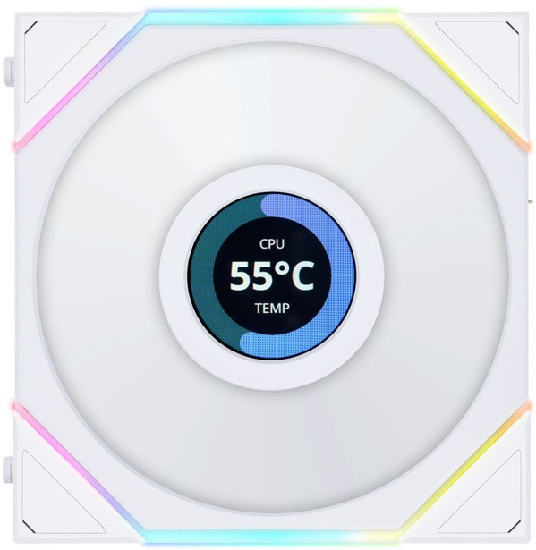 Zdjęcie produktu: Wentylator Lian Li UNI FAN TL LCD PWM 120mm biały Zdjęcie produktu: Wentylator Lian Li UNI FAN TL LCD PWM 120mm biały