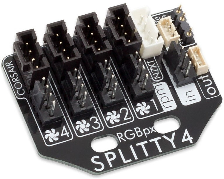 Zdjęcie produktu: aquacomputer RGBpx Splitty4 PWM/ARGB (53267)
