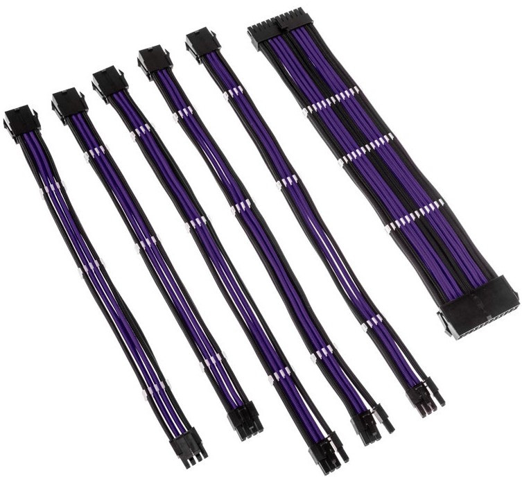 Kolink Zestaw przewodów w oplocie Core Adept Braided Cable Extension Kit Jet Black / Titan Purple Kolink Zestaw przewodów w oplocie Core Adept Braided Cable Extension Kit Jet Black / Titan Purple