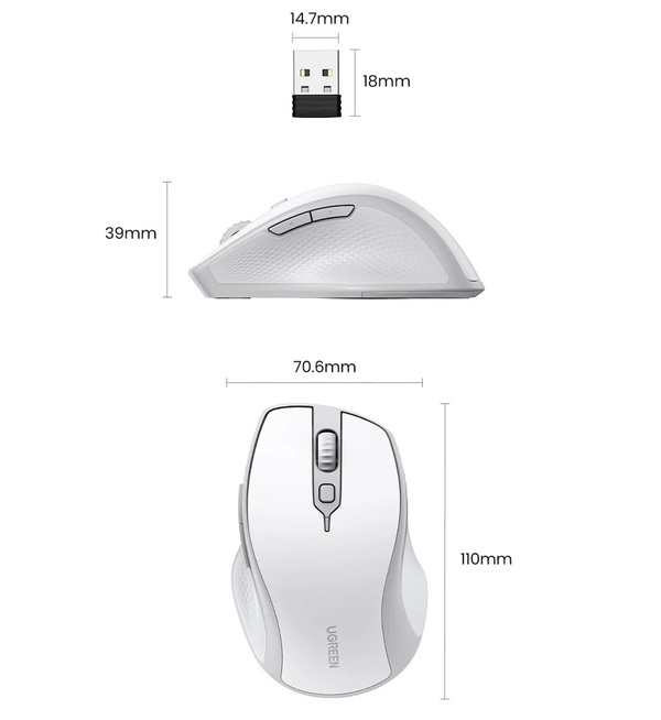 Zdjęcie produktu: Ugreen (MU101) 4000 DPI - biała (15805) Zdjęcie produktu: Ugreen (MU101) 4000 DPI - biała (15805)