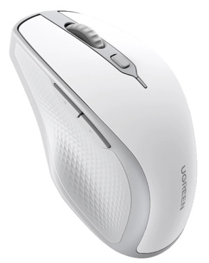 Miniatura produktu: Mysz bezprzewodowa ergonomiczna Ugreen (MU101) 4000 DPI 2.4G+BT - biała (15805)