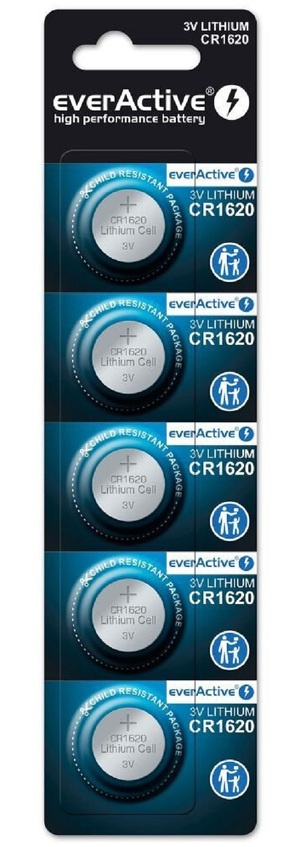 Miniatura produktu: Bateria litowa mini everActive CR1620 5 szt.