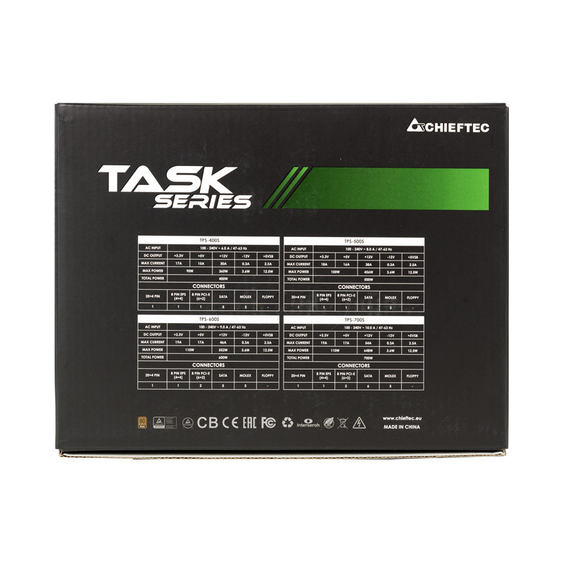 Zasilacz Chieftec Task TPS-600S 600W Zasilacz Chieftec Task TPS-600S 600W