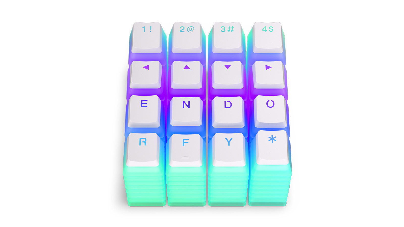 Endorfy Keycap Pudding Onyx White (EY0E003)