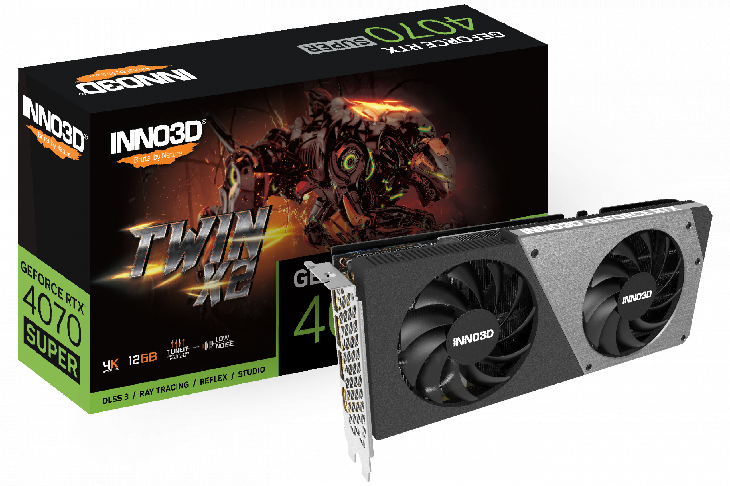 Inno3D GeForce RTX 4070 SUPER Twin X2 12GB GDDR6X DLSS 3 (N407S2-126X-186162N) Inno3D GeForce RTX 4070 SUPER Twin X2 12GB GDDR6X DLSS 3 (N407S2-126X-186162N)