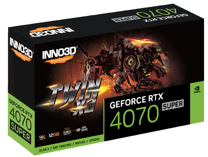 Zdjęcie produktu: Inno3D GeForce RTX 4070 SUPER Twin X2 12GB GDDR6X DLSS 3 (N407S2-126X-186162N) Zdjęcie produktu: Inno3D GeForce RTX 4070 SUPER Twin X2 12GB GDDR6X DLSS 3 (N407S2-126X-186162N)