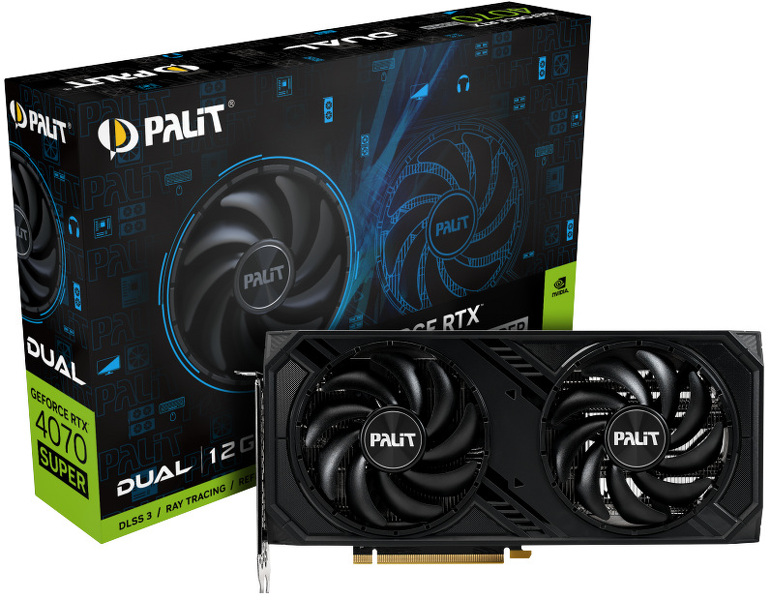 Zdjęcie produktu: Palit GeForce RTX 4070 SUPER Dual 12GB GDDR6X DLSS 3 (NED407S019K9-1043D)