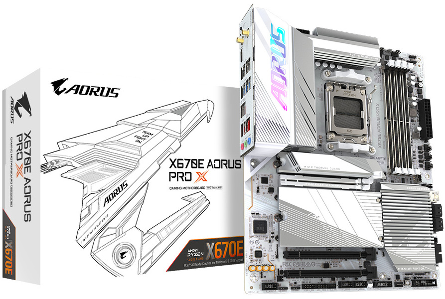 Zdjęcie produktu: Płyta główna Gigabyte X670E AORUS PRO X AM5 Zdjęcie produktu: Płyta główna Gigabyte X670E AORUS PRO X AM5