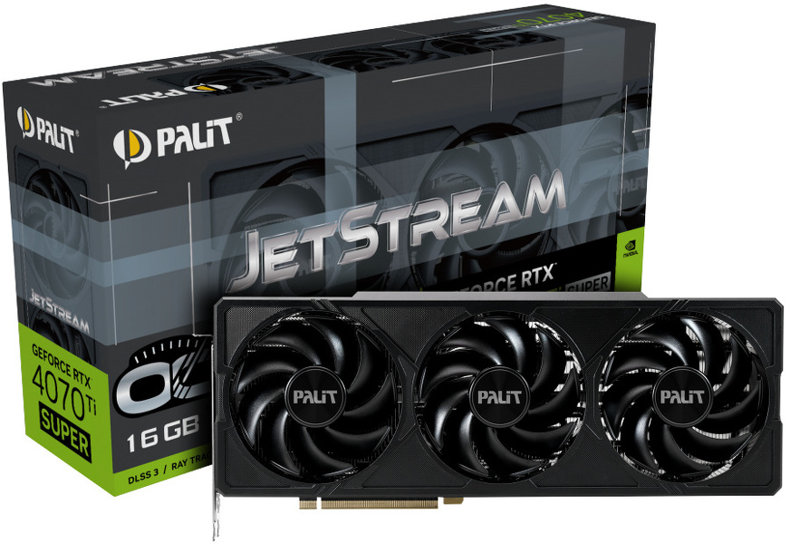 Zdjęcie produktu: Palit GeForce RTX 4070 Ti SUPER JetStream OC 16GB GDDR6X DLSS 3 (NED47TSS19T2-1043J)