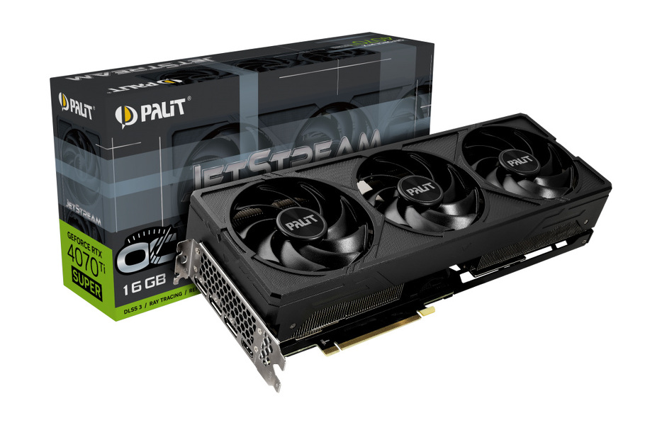 Zdjęcie produktu: Palit GeForce RTX 4070 Ti SUPER JetStream OC 16GB GDDR6X DLSS 3 (NED47TSS19T2-1043J)
