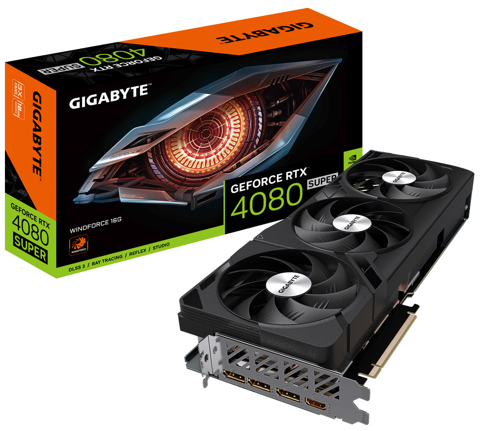 Gigabyte GeForce RTX 4080 SUPER WINDFORCE OC 16GB GDDR6X DLSS 3 (GV-N408SWF3-16GD)