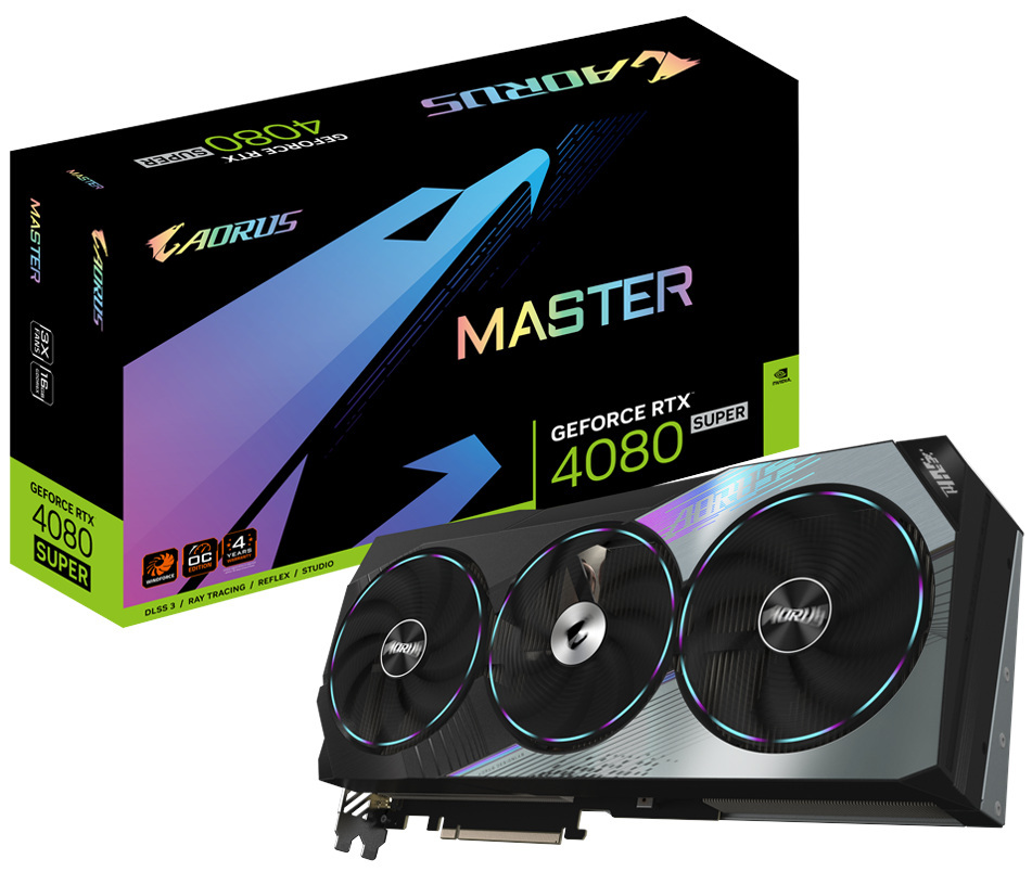 Gigabyte GeForce RTX 4080 SUPER MASTER 16GB GDDR6X DLSS 3 (GV-N408SAORUS M-16GD) Gigabyte GeForce RTX 4080 SUPER MASTER 16GB GDDR6X DLSS 3 (GV-N408SAORUS M-16GD)