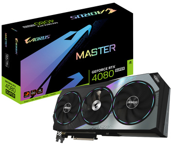 Miniatura produktu: Gigabyte GeForce RTX 4080 SUPER MASTER 16GB GDDR6X DLSS 3 (GV-N408SAORUS M-16GD)