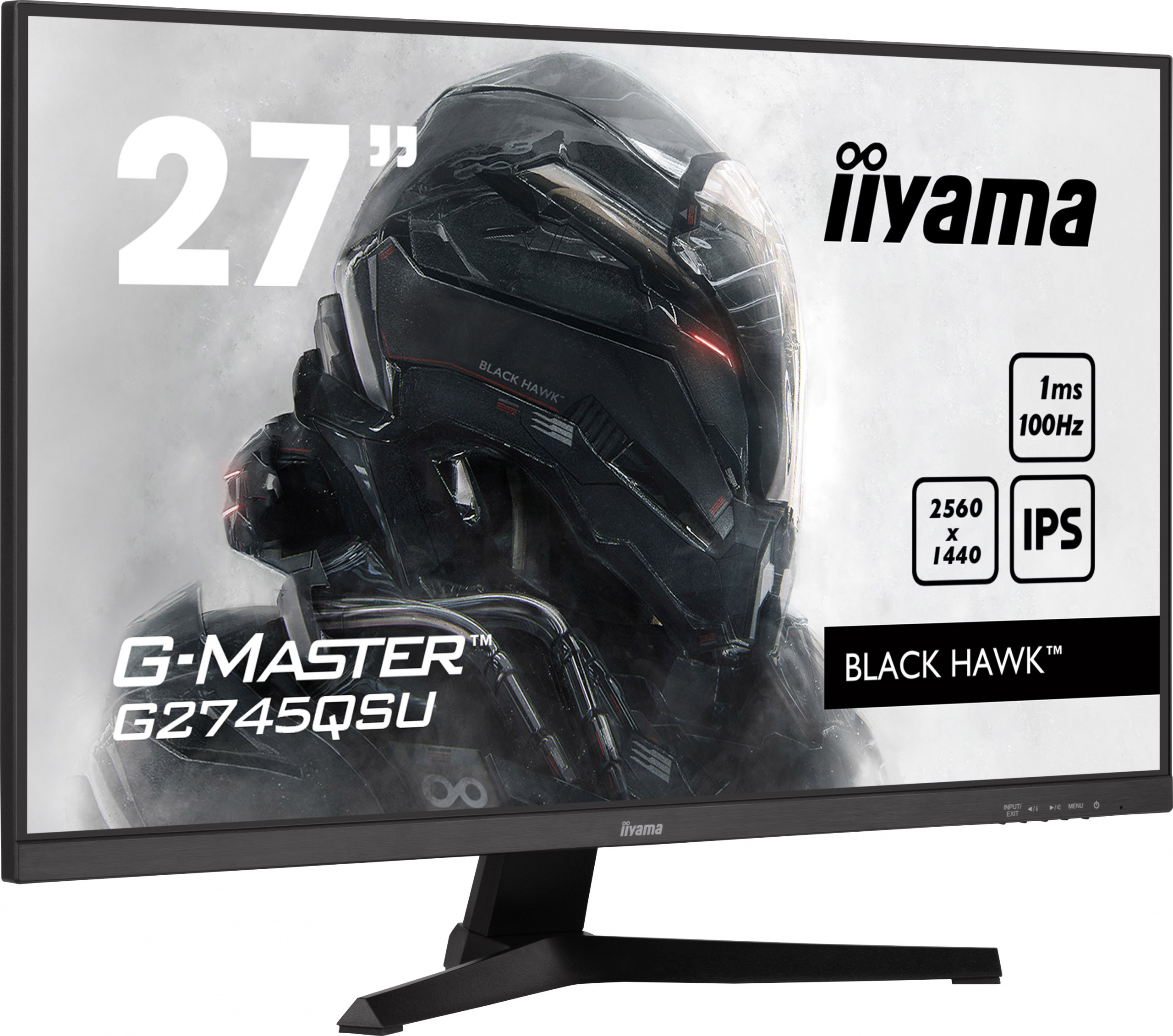 iiyama G-Master G2745QSU-B1 Black Hawk 27" WQHD IPS 100Hz 1ms FreeSync - z gwarancją iiyama 3 lata - zero martwych pikseli 30 dni
