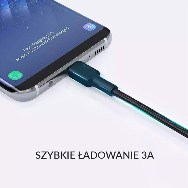 Zdjęcie produktu: Kabel przewód USB Typ-C do TYP-C 2.0 90cm Aukey 18W oplot (CB-CD45) Zdjęcie produktu: Kabel przewód USB Typ-C do TYP-C 2.0 90cm Aukey 18W oplot (CB-CD45)