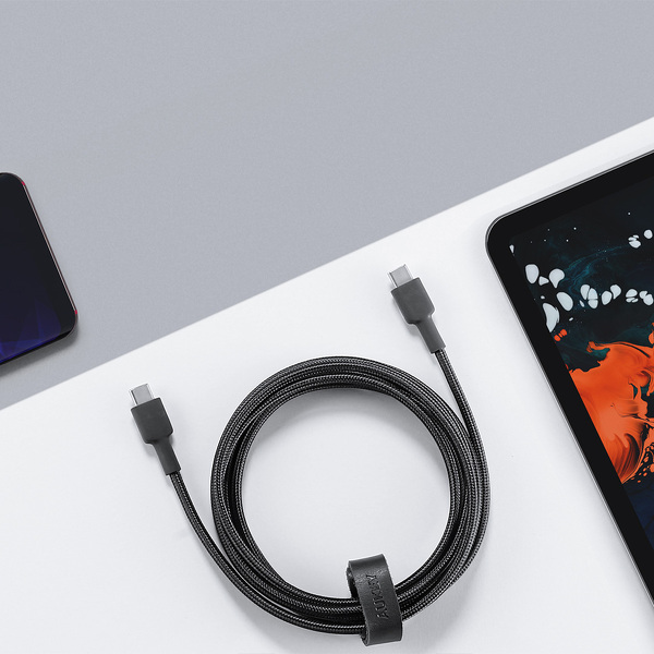 Zdjęcie produktu: Kabel przewód USB Typ-C do TYP-C 2.0 90cm Aukey 18W oplot (CB-CD45) Zdjęcie produktu: Kabel przewód USB Typ-C do TYP-C 2.0 90cm Aukey 18W oplot (CB-CD45)