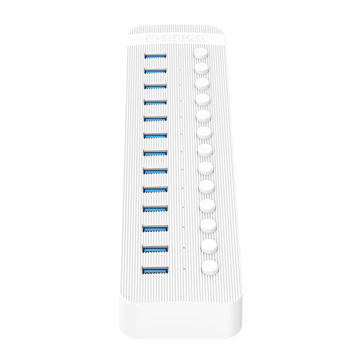 Hub USB-A Orico 13x USB 3.1 5Gbps BC 1.2 60W - biały (CT2U3-13AB-EU-WH-BP) Hub USB-A Orico 13x USB 3.1 5Gbps BC 1.2 60W - biały (CT2U3-13AB-EU-WH-BP)