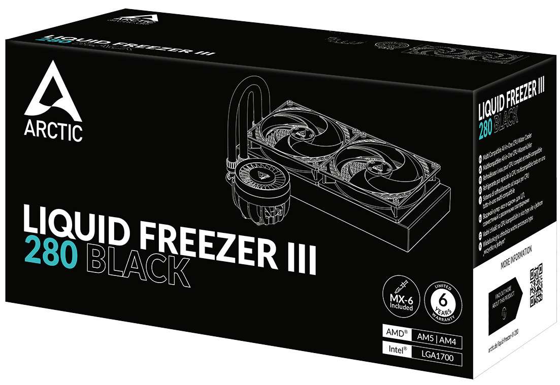 Chłodzenie wodne Arctic Liquid Freezer III 280 Black (ACFRE00135A) Chłodzenie wodne Arctic Liquid Freezer III 280 Black (ACFRE00135A)
