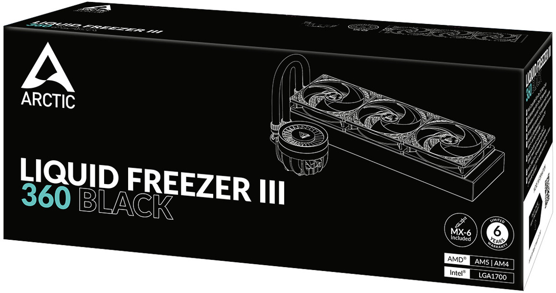 Zdjęcie produktu: Chłodzenie wodne Arctic Liquid Freezer III 360 Black (ACFRE00136A) Zdjęcie produktu: Chłodzenie wodne Arctic Liquid Freezer III 360 Black (ACFRE00136A)