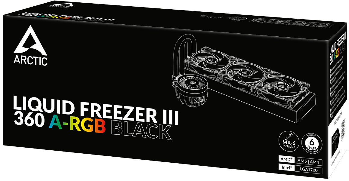 Chłodzenie wodne Arctic Liquid Freezer III 360 ARGB Black (ACFRE00144A)