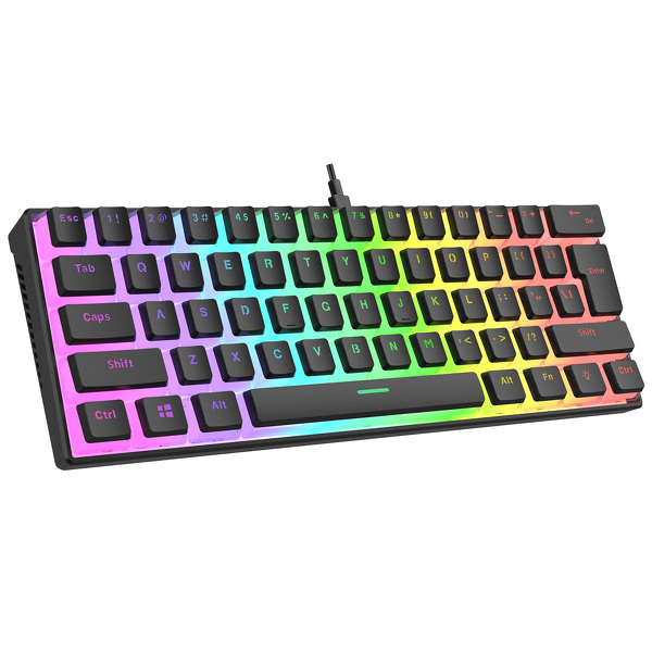 Zdjęcie produktu: Klawiatura Rampage RADIANT K11 RED RGB USB-C - czarna