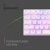 Miniatura zdjęcia: Klawiatura Rampage RADIANT K11 RED RGB USB-C - biała