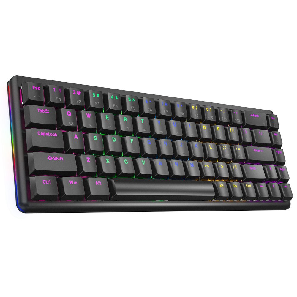 Klawiatura Rampage Low Profile REBEL RED RGB - czarna