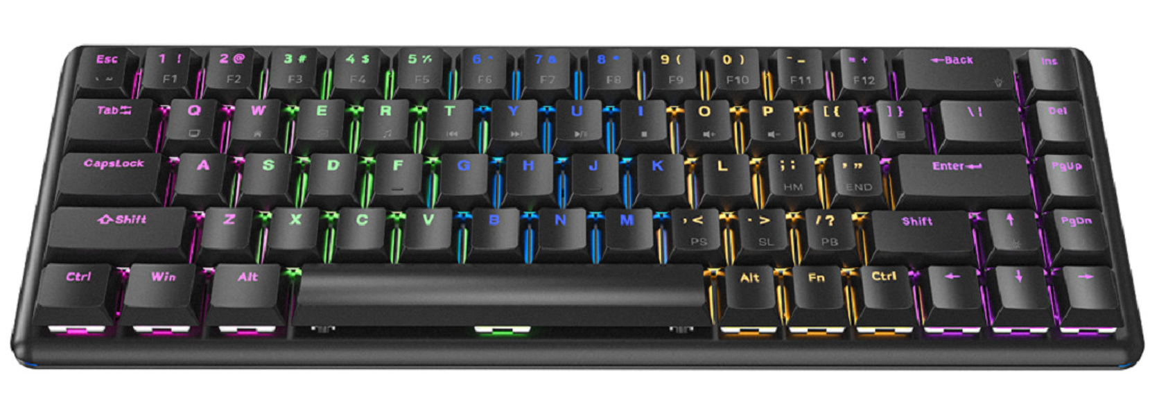 Zdjęcie produktu: Klawiatura Rampage Low Profile REBEL RED RGB - czarna