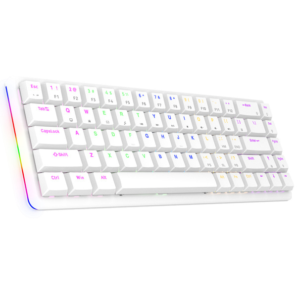 Zdjęcie produktu: Klawiatura Rampage Low Profile REBEL RED RGB - biała