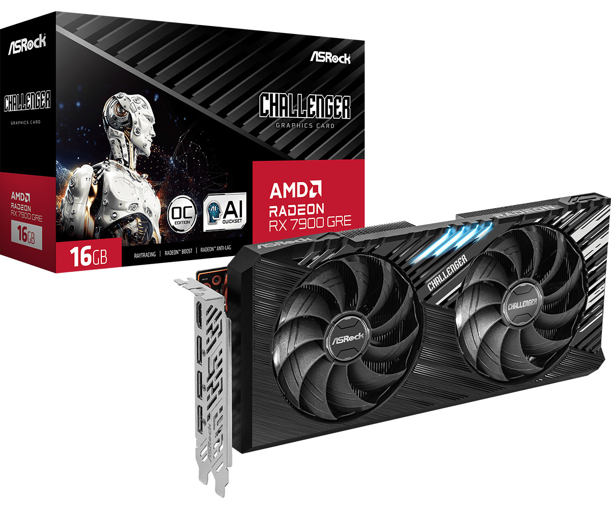 ASRock Radeon RX 7900 GRE Challenger OC 16GB PCI-E GDDR6 (RX7900GRE CL 16GO)