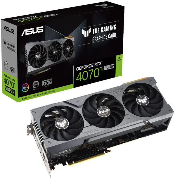 Zdjęcie produktu: Asus GeForce RTX 4070 Ti SUPER TUF GAMING 16GB GDDR6X DLSS 3 Zdjęcie produktu: Asus GeForce RTX 4070 Ti SUPER TUF GAMING 16GB GDDR6X DLSS 3