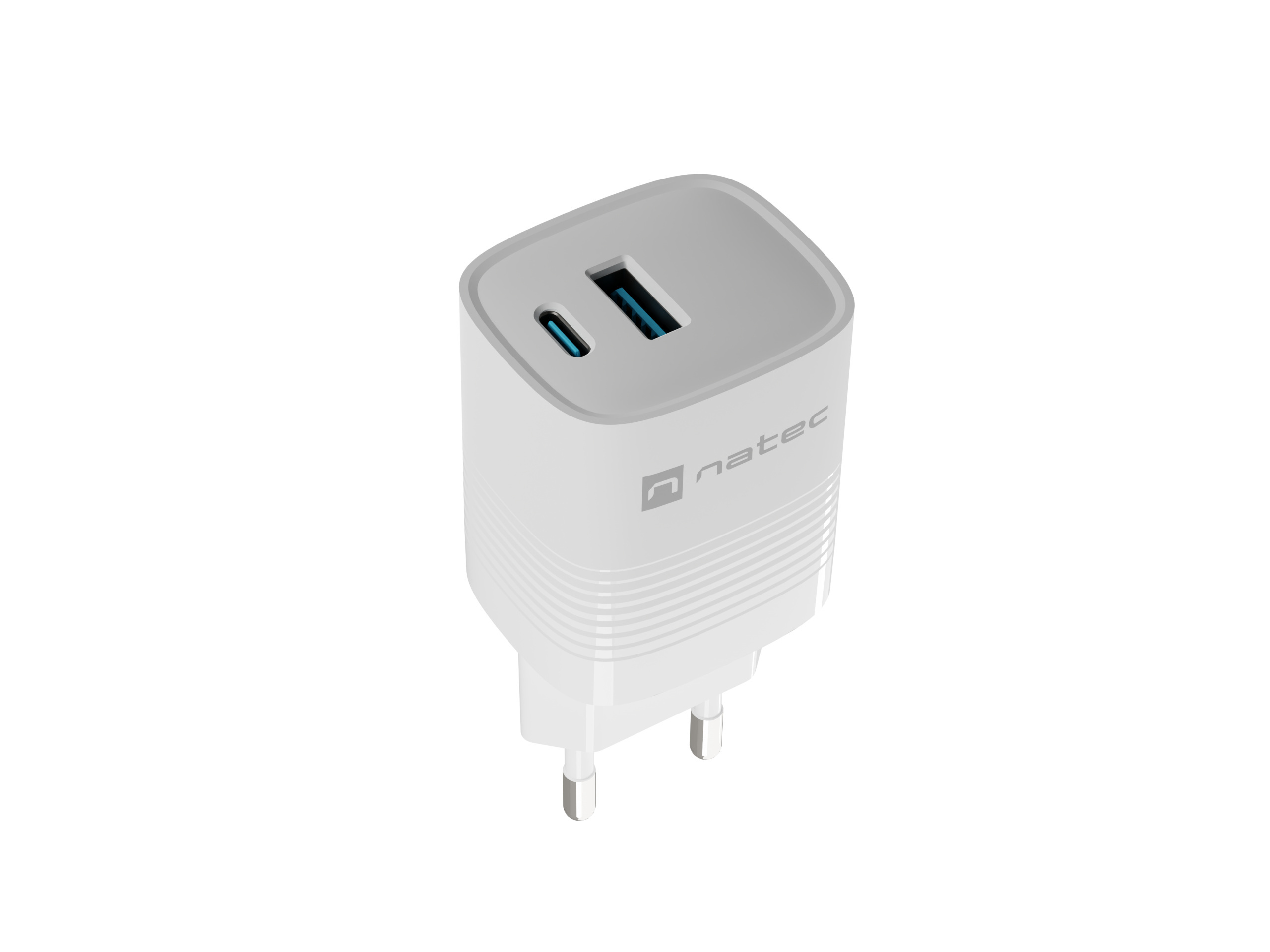 Natec Ribera GaN 1xUSB-A+1xUSB-C 30W Biała Natec Ribera GaN 1xUSB-A+1xUSB-C 30W Biała