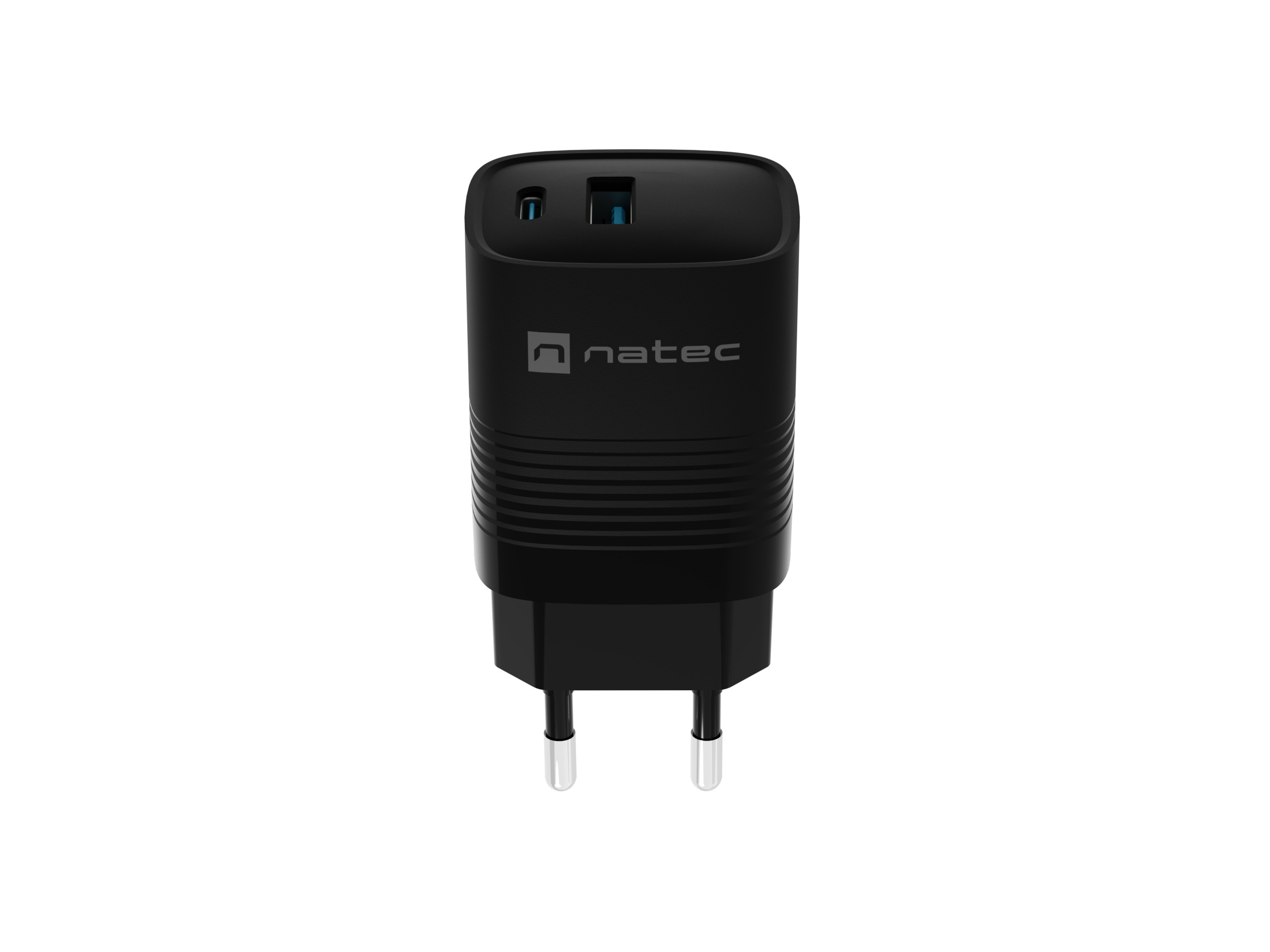 Natec Ribera GaN 1xUSB-A+1xUSB-C 30W Czarna