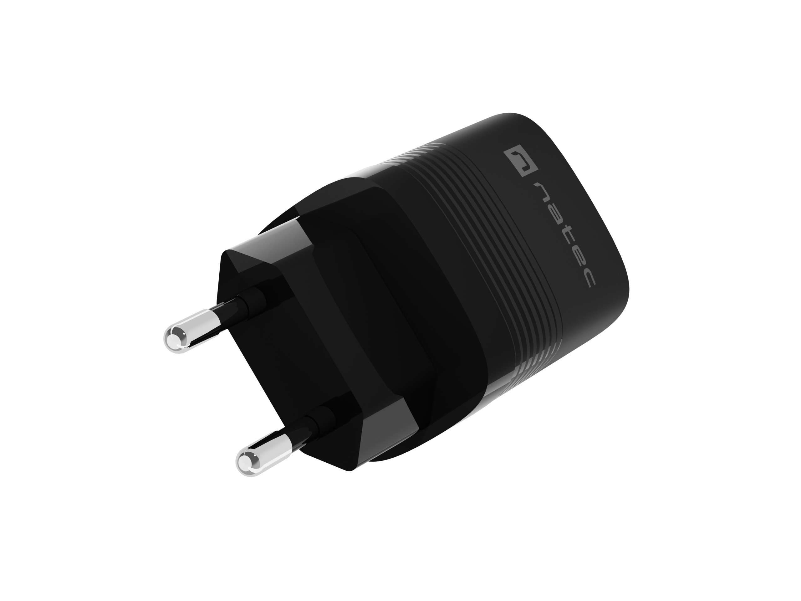 Natec Ribera GaN 1xUSB-A+1xUSB-C 30W Czarna