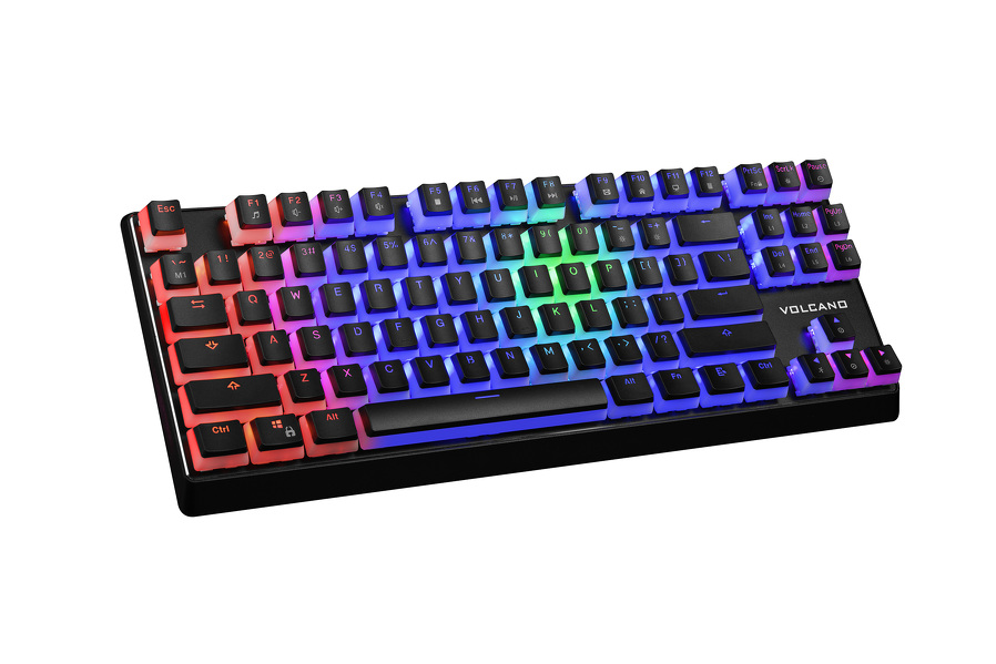 Zdjęcie produktu: Klawiatura Modecom PRZEWODOWA MECHANICZNA Volcano Lanparty RGB Pudding Edition (brązowe przełączniki) K-MC-LANPARTY-U-RGB-BROWN-PUDD, mechaniczna