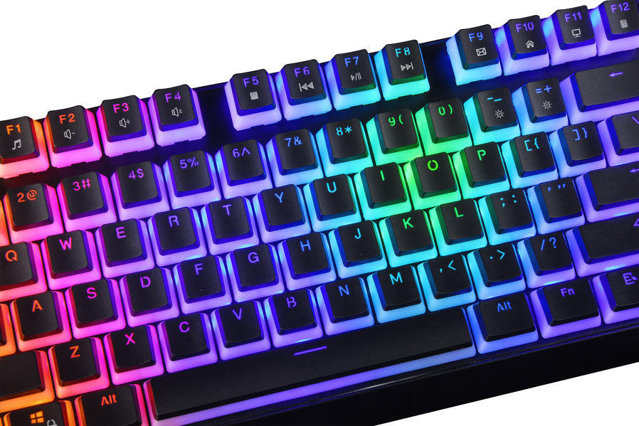 Zdjęcie produktu: Klawiatura Modecom PRZEWODOWA MECHANICZNA Volcano Lanparty RGB Pudding Edition (brązowe przełączniki) K-MC-LANPARTY-U-RGB-BROWN-PUDD, mechaniczna