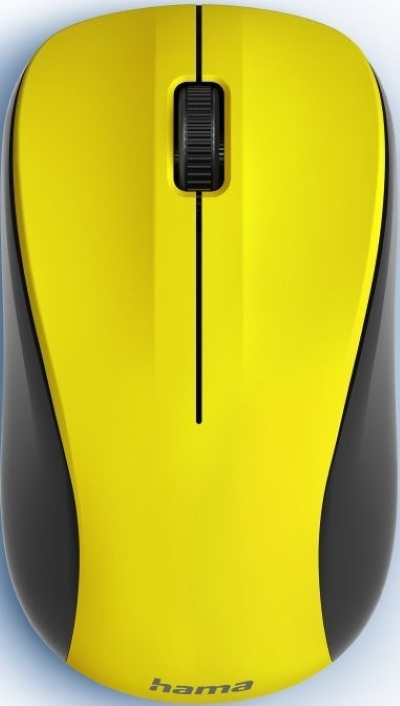 Mysz bezprzewodowa Hama MW-300 V2, 1200DPI 3-przyciski - żółty Mysz bezprzewodowa Hama MW-300 V2, 1200DPI 3-przyciski - żółty