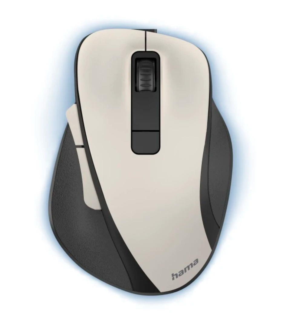 Mysz bezprzewodowa Hama MW-500 Recharge, 1600DPI, 6 przycisków, akumulator - beżowy