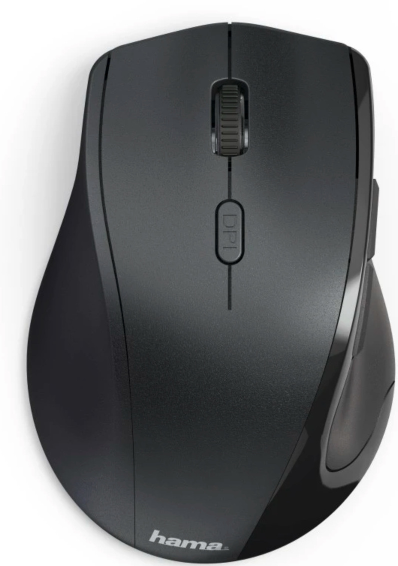 Mysz bezprzewodowa Hama Riano, 1600DPI, dla leworęcznych - czarna