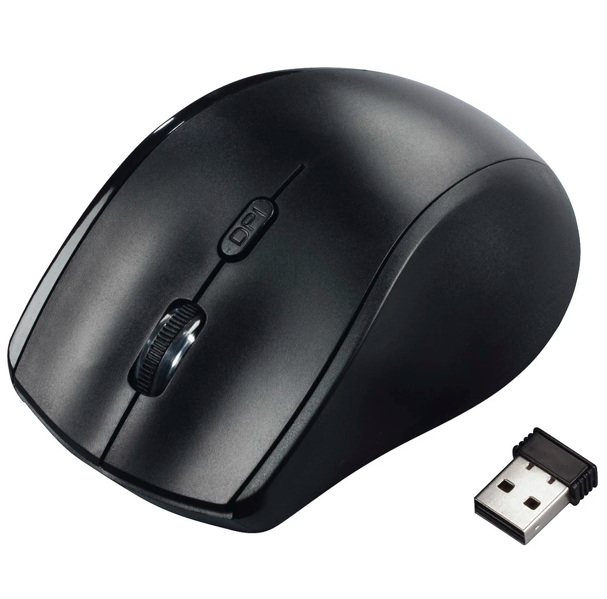 Zdjęcie produktu: Mysz bezprzewodowa Hama Riano, 1600DPI, dla leworęcznych - czarna