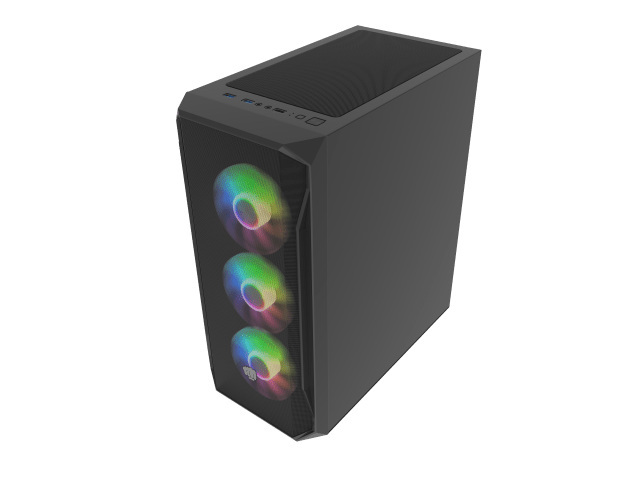 Obudowa do komputera Fury SHOBO SH4F RGB midi tower z oknem czarna