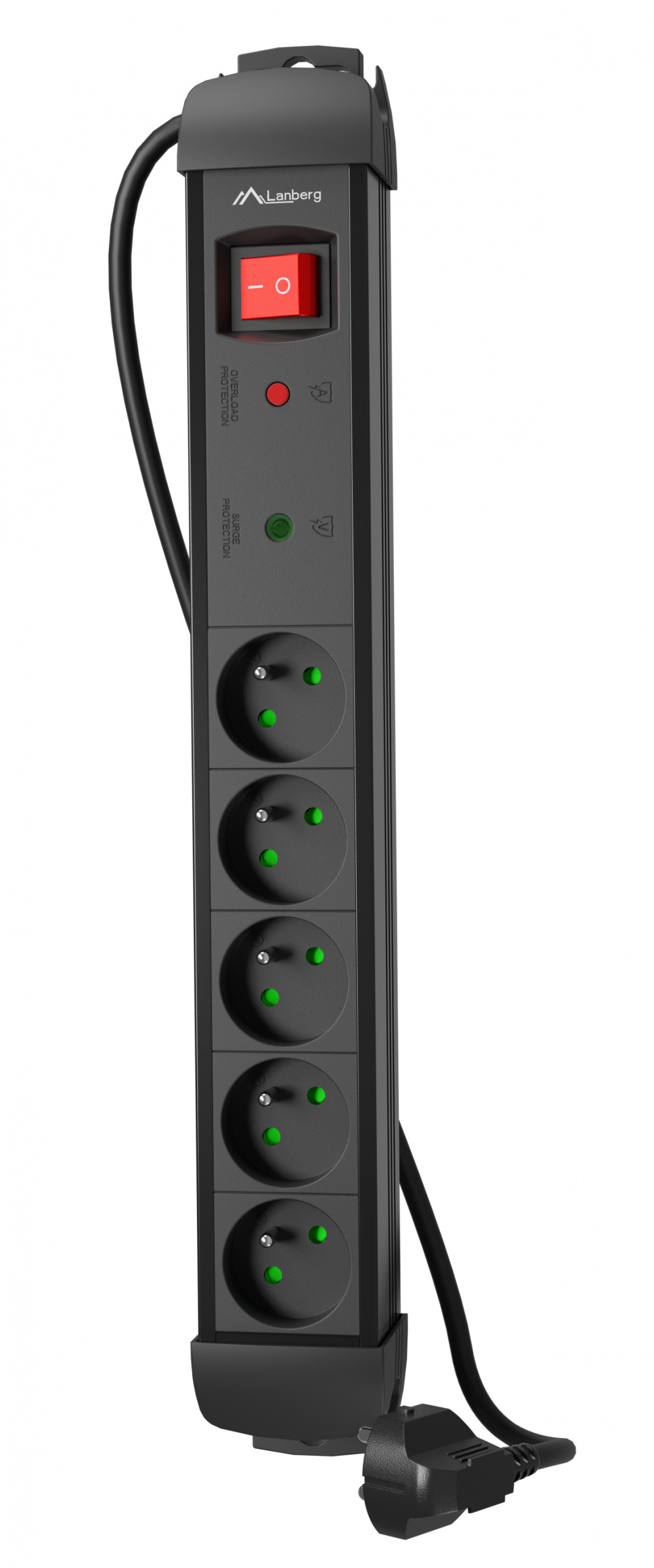 Listwa zasilająca Lanberg SP1 5 gniazd PL 230V PL 3m czarna