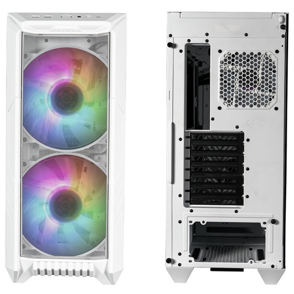 Zdjęcie produktu: Obudowa do komputera Cooler Master HAF 500 midi tower z oknem bez psu wentylator LED ARGB biała Zdjęcie produktu: Obudowa do komputera Cooler Master HAF 500 midi tower z oknem bez psu wentylator LED ARGB biała